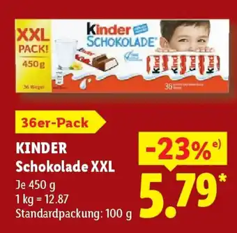 Lidl KINDER Schokolade XXL Angebot