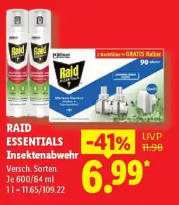 Lidl RAID ESSENTIALS Insektenabwehr Angebot