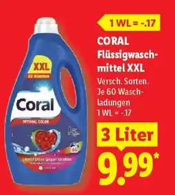 Lidl CORAL Flüssigwaschmittel XXL Angebot