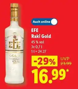 Lidl EFE Raki Gold Angebot