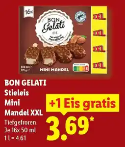 Lidl BON GELATI Stieleis Mini Mandel XXL Angebot