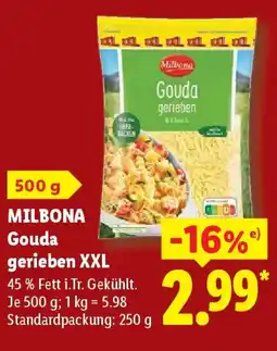 Lidl MILBONA Gouda gerieben XXL Angebot