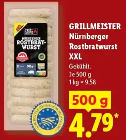 Lidl GRILLMEISTER Nürnberger Rostbratwurst XXL Angebot