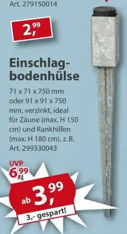 Sonderpreis Baumarkt Einschlag- bodenhülse Angebot