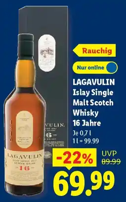 Lidl LAGAVULIN Islay Single Malt Scotch Whisky 16 Jahre Angebot