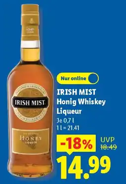 Lidl IRISH MIST Honig Whiskey Liqueur Angebot