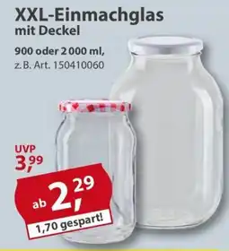 Sonderpreis Baumarkt XXL-Einmachglas mit Deckel Angebot