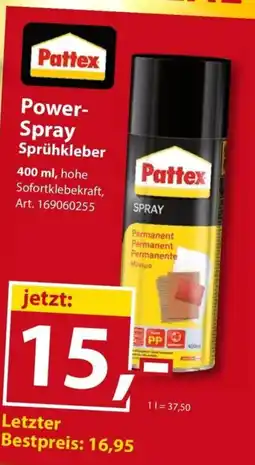 Sonderpreis Baumarkt Pattex Power- Spray Sprühkleber Angebot
