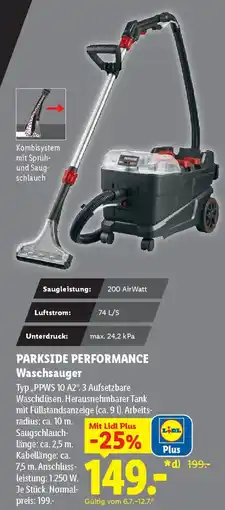 Lidl PARKSIDE PERFORMANCE Waschsauger Angebot