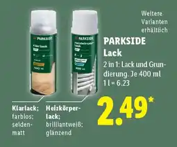 Lidl PARKSIDE Lack Angebot