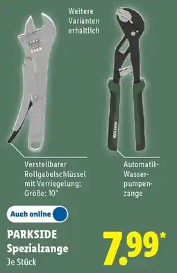 Lidl PARKSIDE Spezialzange Angebot
