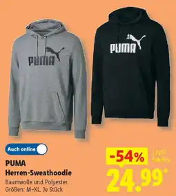 Lidl PUMA Herren-Sweathoodie Baumwolle Angebot