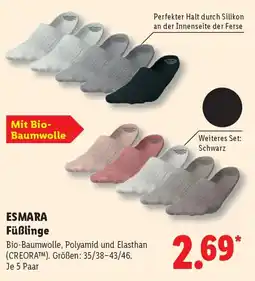 Lidl ESMARA Füßlinge Angebot
