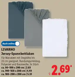 Lidl LIVARNO Jersey-Spannbettlaken Angebot