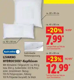 Lidl LIVARNO HYDROCOOL-Kopfkissen Angebot