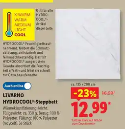 Lidl LIVARNO HYDROCOOL-Steppbett Angebot