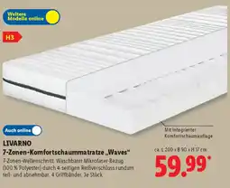 Lidl LIVARNO 7-Zonen-Komfortschaummatratze,,Waves" Angebot
