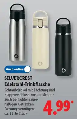 Lidl SILVERCREST Edelstahl-Trinkflasche Angebot