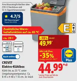 Lidl CRIVIT Elektro-Kühlbox Angebot