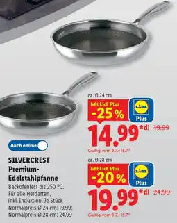 Lidl SILVERCREST Premium- Edelstahlpfanne Angebot