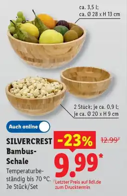 Lidl SILVERCREST Bambus- Schale Angebot