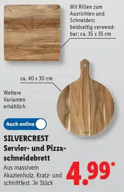 Lidl SILVERCREST Servier- und Pizza schneidebrett Angebot