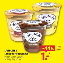 Lidl LANDLIEBE Sahne-/Grießpudding Angebot