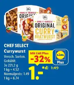 Lidl CHEF SELECT Currywurst Angebot