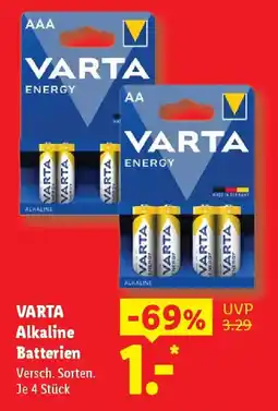 Lidl VARTA Alkaline Batterien Angebot