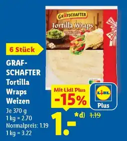 Lidl GRAFSCHAFTER Tortilla Wraps Weizen Angebot
