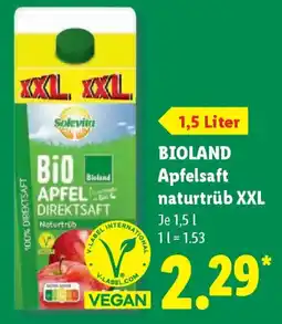 Lidl BIOLAND Apfelsaft naturtrüb XXL Angebot