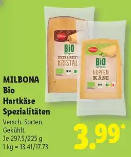 Lidl MILBONA Bio Hartkäse Spezialitäten Angebot