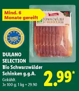 Lidl DULANO SELECTION Bio Schwarzwälder Schinken g.g.A. Angebot