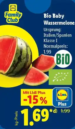 Lidl Bio Baby Wassermelone Angebot