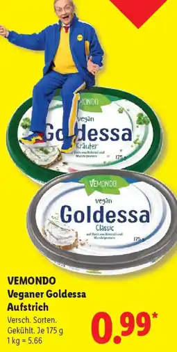 Lidl VEMONDO Veganer Goldessa Aufstrich Angebot