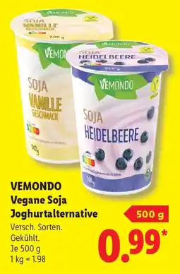 Lidl VEMONDO Vegane Soja Joghurtalternative Angebot