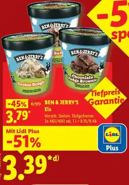 Lidl BEN & JERRY'S Eis Angebot