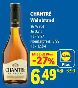 Lidl CHANTRÉ Weinbrand Angebot