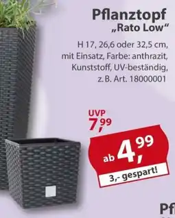 Sonderpreis Baumarkt Pflanztopf ,,Rato Low" Angebot