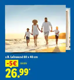 Lidl z.B. Leinwand 60 x 40 cm Angebot