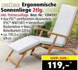Norma CHILLROI Ergonomische Sonnenliege 2tlg. Angebot