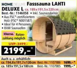 Norma HOME DELUXE Fasssauna LAHTI DELUXE L Angebot