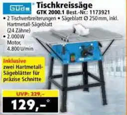 Norma Gude Tischkreissäge GTK 2000.1 Angebot
