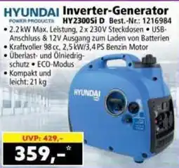 Norma HYUNDAI Inverter-Generator HY2300Si D Angebot