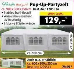 Norma Pop-Up-Partyzelt Angebot