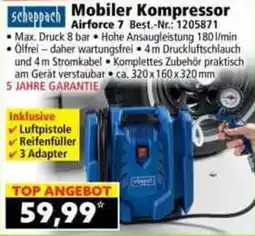 Norma scheppach Mobiler Kompressor Airforce Angebot
