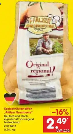 Netto Marken-Discount Speisefrühkartoffeln ..Pfälzer Grumbeere" Angebot