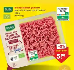 Netto Marken-Discount Bio Hackfleisch gemischt Angebot