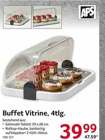 Selgros Buffet Vitrine 4tlg Angebot