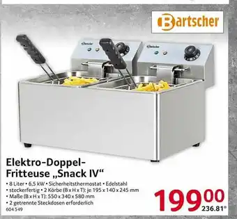 Selgros Elektro-doppel-fritteuse „snack Iv” Angebot